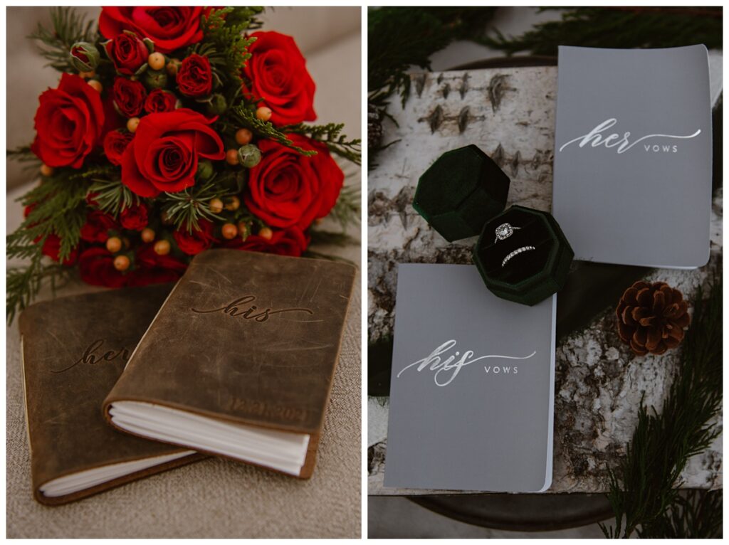 Vow books for winter nuptials