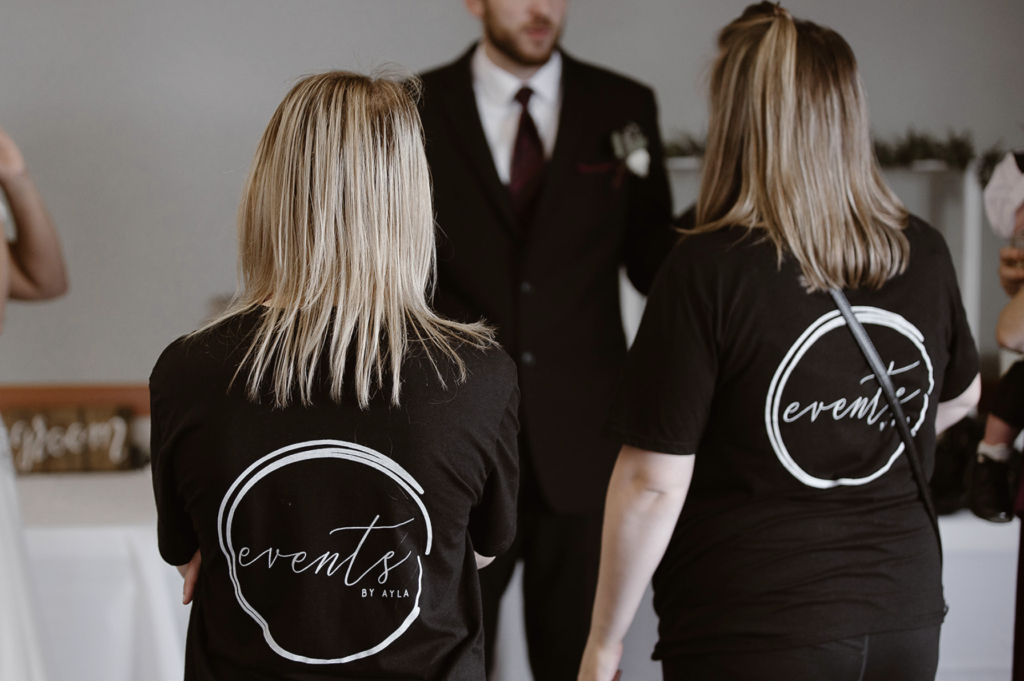 Branded shirts for an event planner